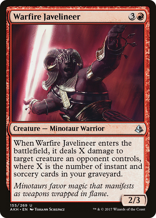 Warfire Javelineer [Amonkhet] Foil