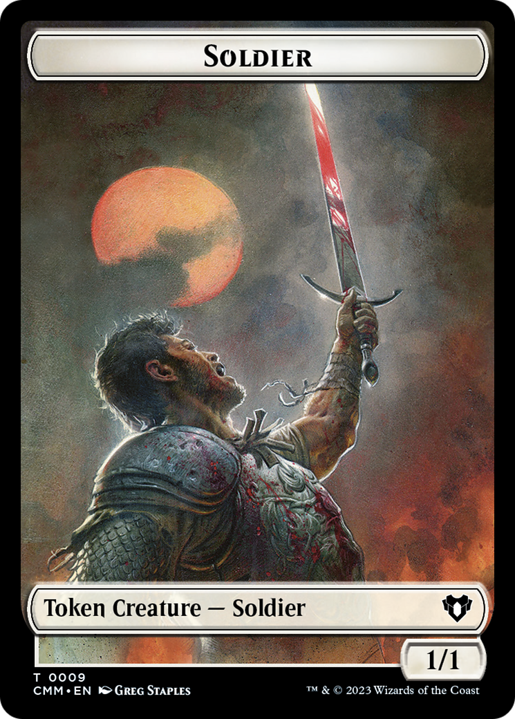 Soldier // Servo Double-Sided Token [Commander Masters Tokens] | Silver Goblin