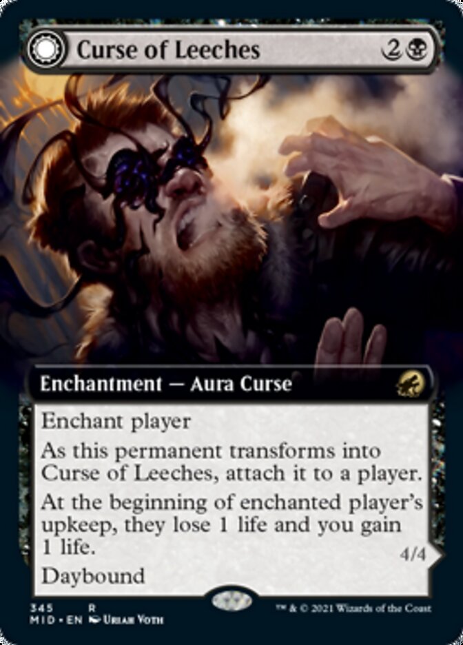 Curse of Leeches // Leeching Lurker (Extended Art) [Innistrad: Midnight Hunt] Foil