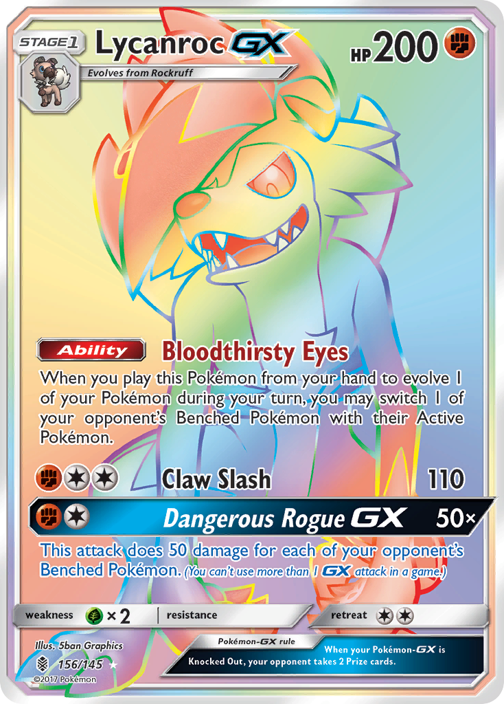 Lycanroc GX (156/145) [Sun & Moon: Guardians Rising] | Silver Goblin