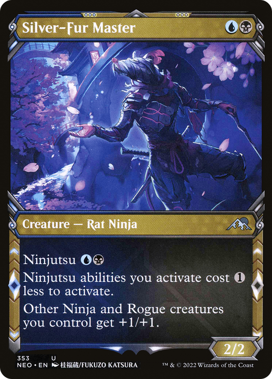 Silver-Fur Master (Showcase Ninja) [Kamigawa: Neon Dynasty] Foil