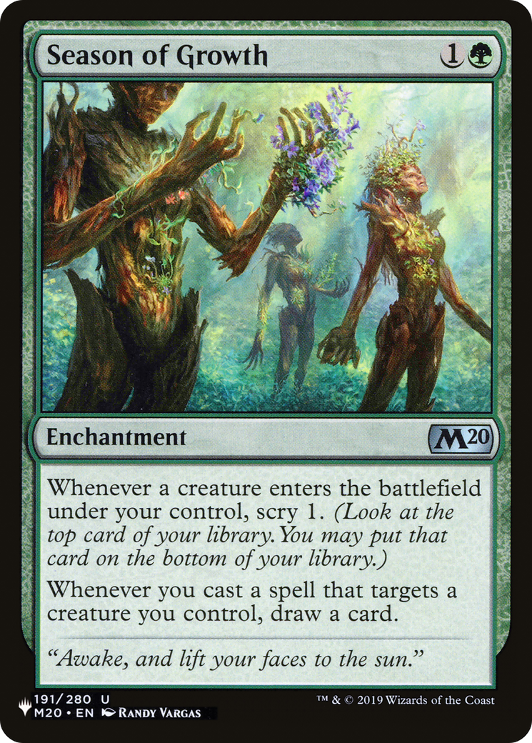 Season of Growth (M20-191)