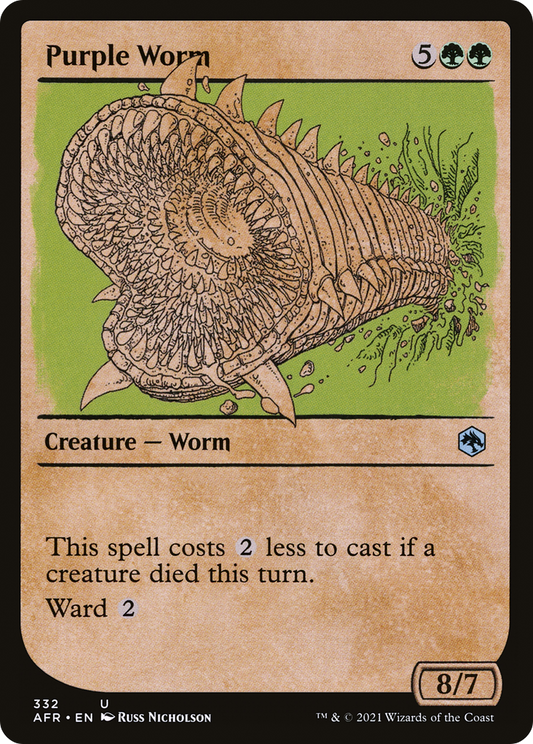 Purple Worm (Showcase) [Dungeons & Dragons: Adventures in the Forgotten Realms] Foil