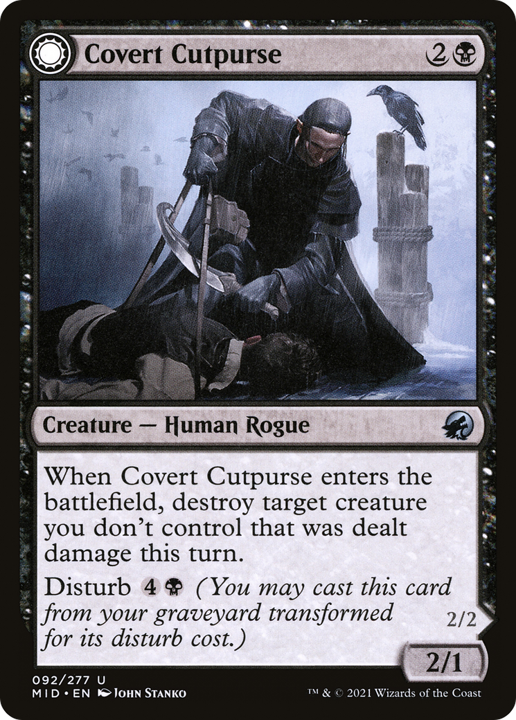 Covert Cutpurse // Covetous Geist [Innistrad: Midnight Hunt] Foil