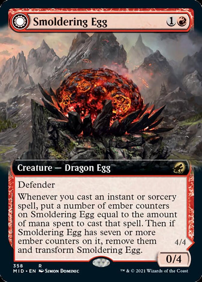 Smoldering Egg (Extended Art) (358) Foil - Innistrad: Midnight Hunt
