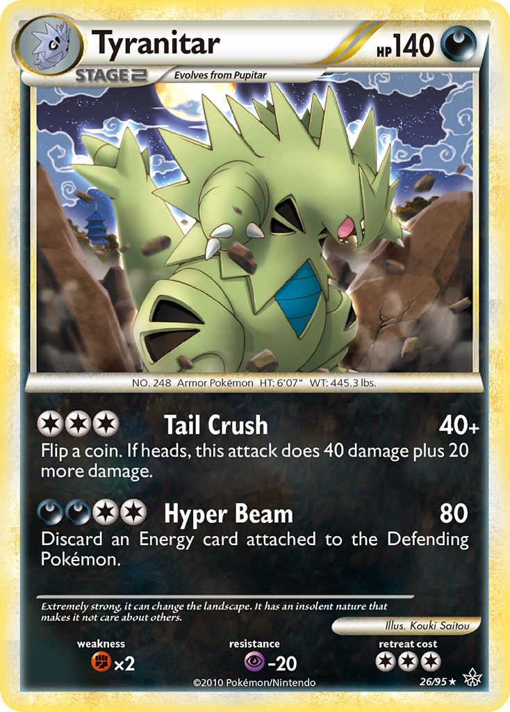 Tyranitar (26/95) [HeartGold & SoulSilver: Unleashed] | Silver Goblin