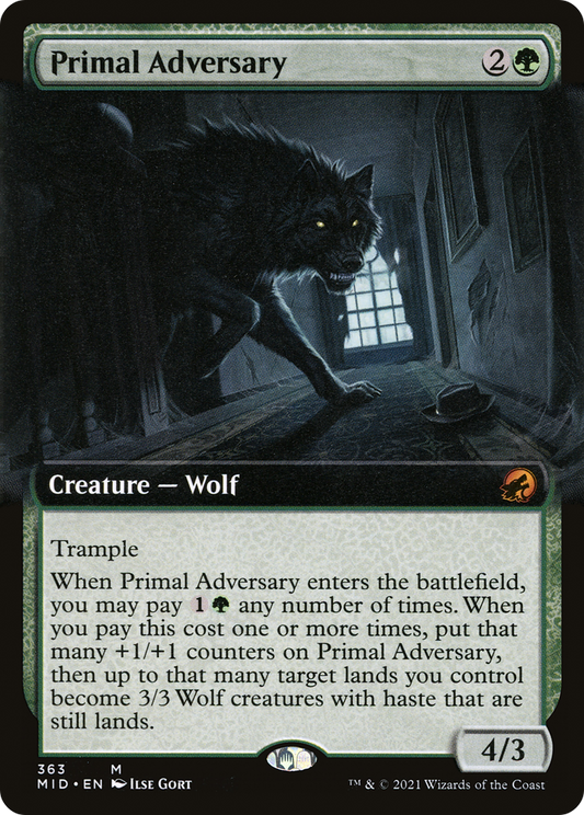 Primal Adversary (Extended Art) [Innistrad: Midnight Hunt]