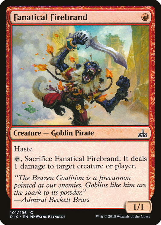 Fanatical Firebrand [Rivals of Ixalan] Foil