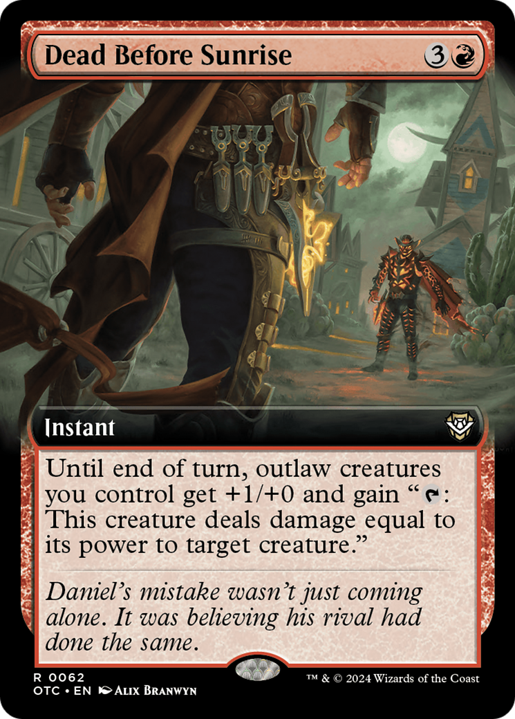 Dead Before Sunrise (Extended Art) [Outlaws of Thunder Junction Commander] Foil