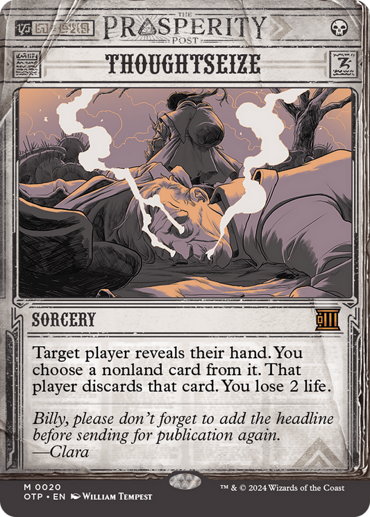 Thoughtseize [Outlaws of Thunder Junction: Breaking News] Foil