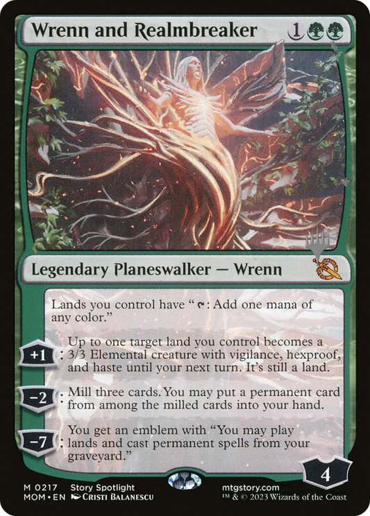 Wrenn and Realmbreaker (Promo Pack) [March of the Machine Promos] Foil