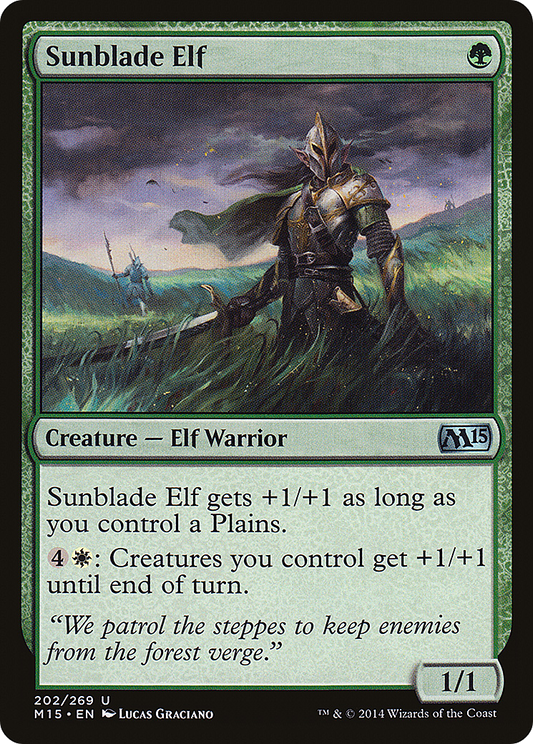 Sunblade Elf [Magic 2015] Foil