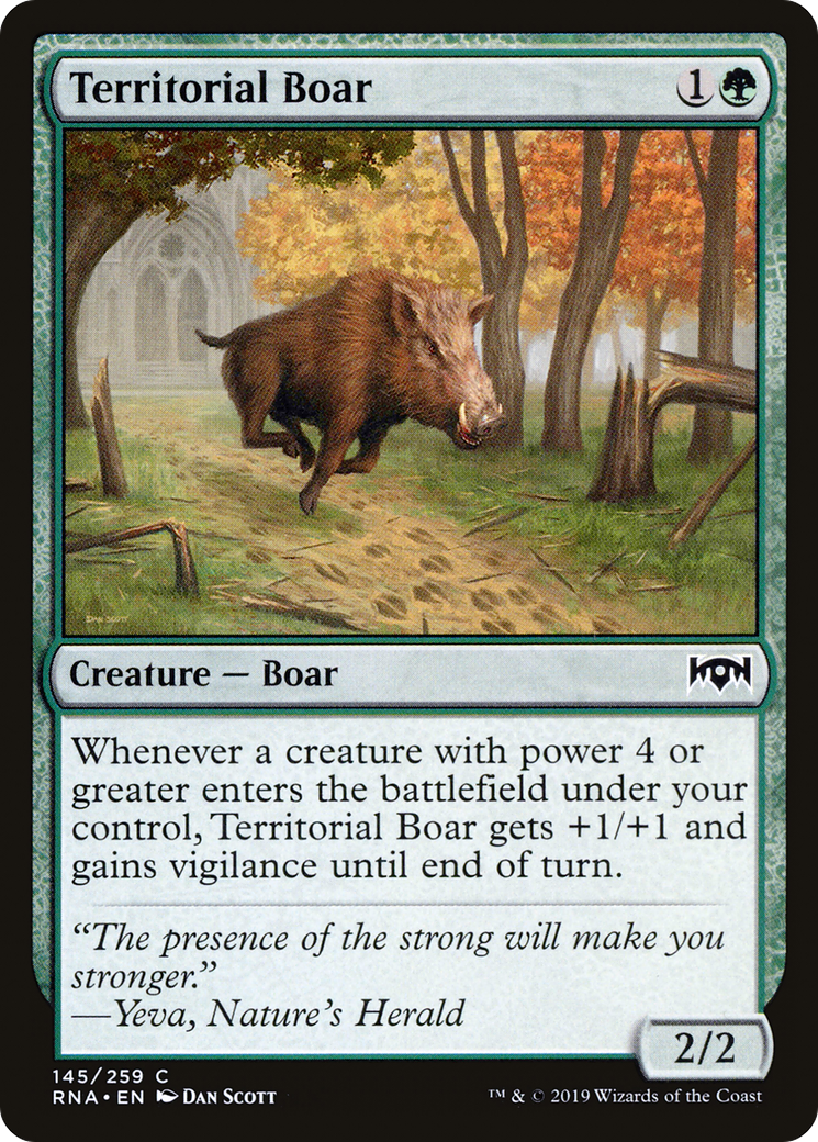 Territorial Boar [Ravnica Allegiance] Foil