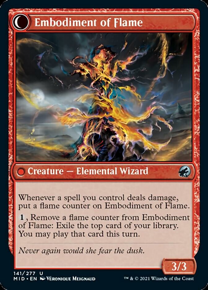 Flame Channeler // Embodiment of Flame [Innistrad: Midnight Hunt] Foil