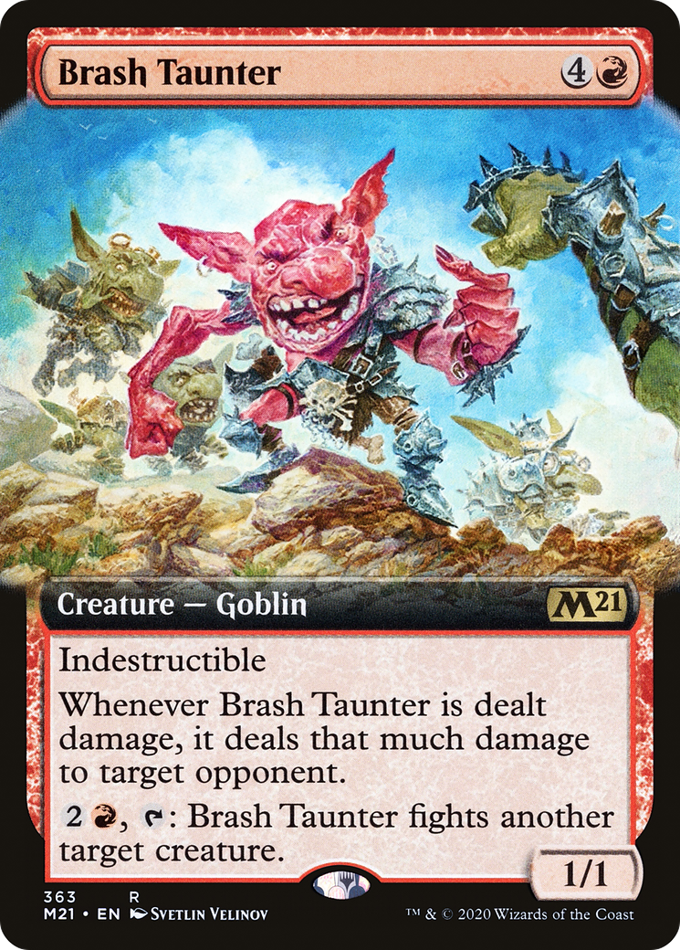 Brash Taunter (Extended Art) [Core Set 2021] | Silver Goblin