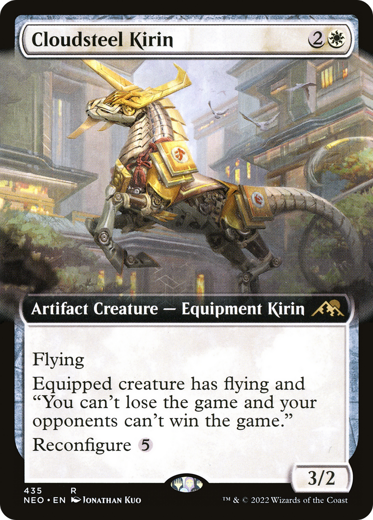Cloudsteel Kirin (Extended Art) [Kamigawa: Neon Dynasty] Foil