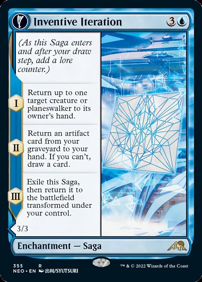 Inventive Iteration // Living Breakthrough (Showcase Soft Glow) [Kamigawa: Neon Dynasty] Foil