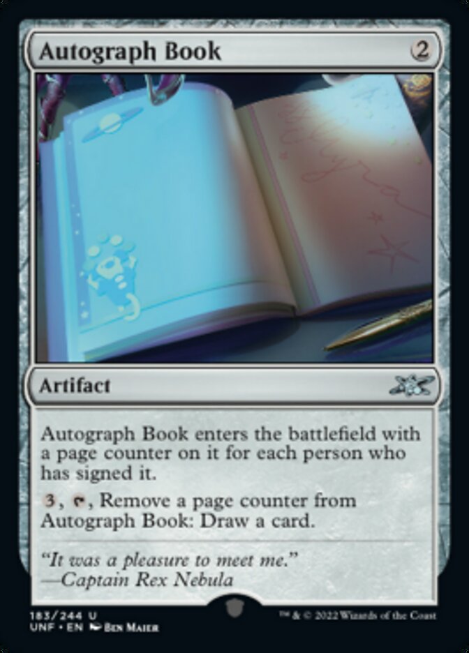 Autograph Book [Unfinity] | Silver Goblin