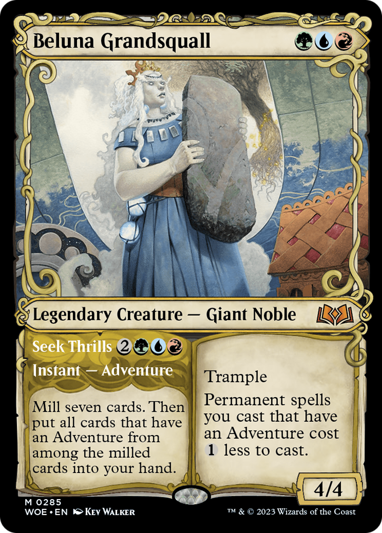Beluna Grandsquall // Seek Thrills (Showcase) [Wilds of Eldraine] Foil
