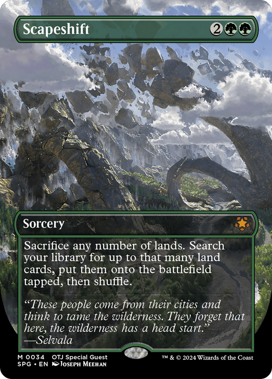 Scapeshift (Borderless) [Outlaws of Thunder Junction Special Guests] Foil