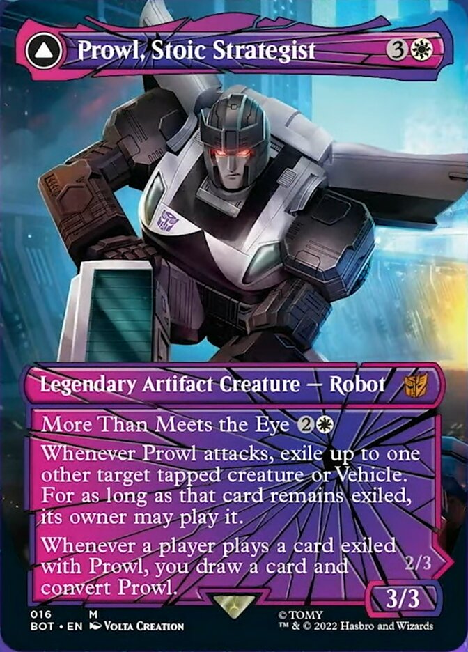 Prowl, Stoic Strategist // Prowl, Pursuit Vehicle (Shattered Glass) [Transformers] Foil