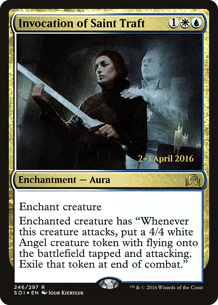 Invocation of Saint Traft [Shadows over Innistrad Prerelease Promos]