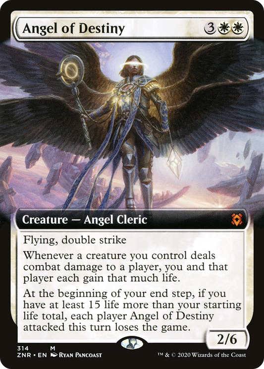 Angel of Destiny (Extended Art) [Zendikar Rising] Foil