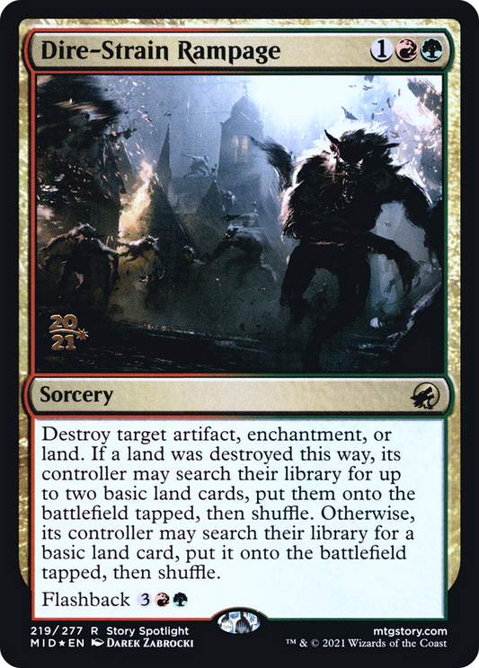 Dire-Strain Rampage [Innistrad: Midnight Hunt Prerelease Promos]