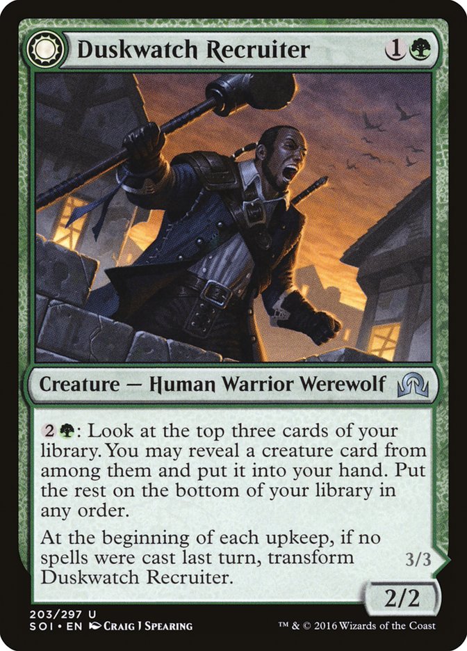 Duskwatch Recruiter // Krallenhorde Howler [Shadows over Innistrad] Foil
