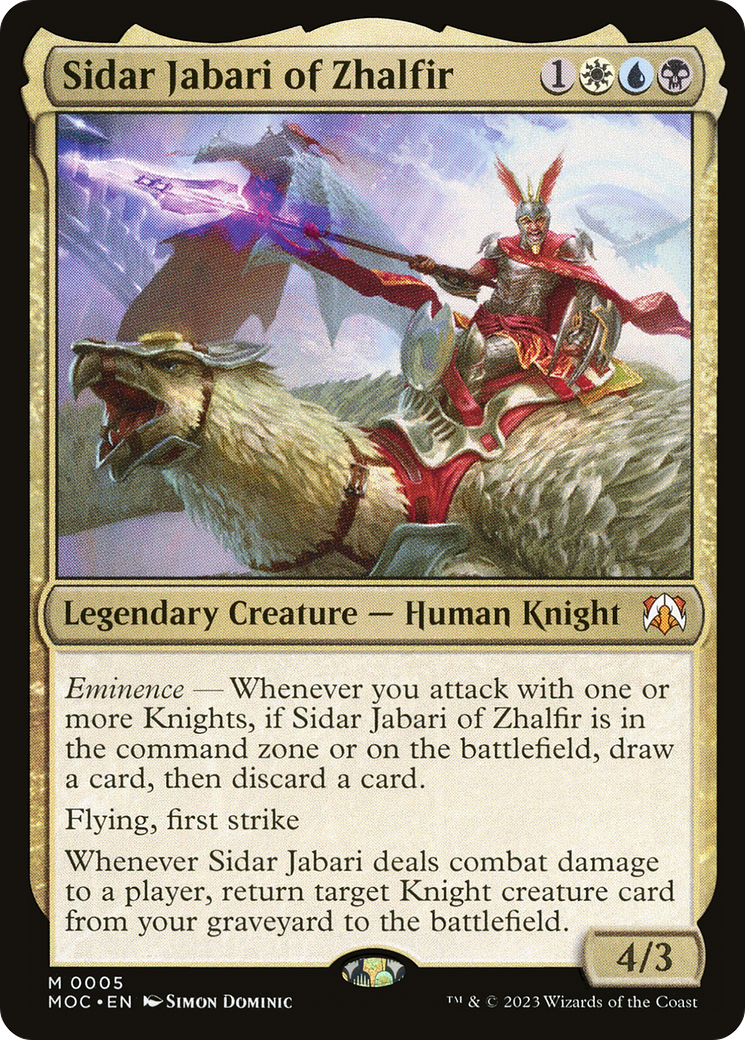 Sidar Jabari of Zhalfir [March of the Machine Commander] Foil