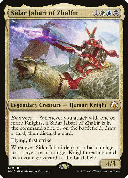 Sidar Jabari of Zhalfir [March of the Machine Commander] Foil