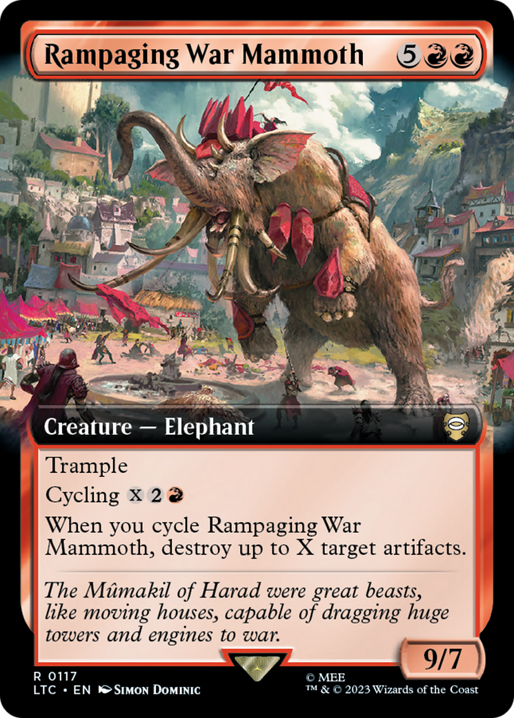 Rampaging War Mammoth (Extended Art) [The Lord of the Rings: Tales of Middle-Earth Commander] | Silver Goblin