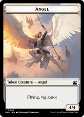 Elf Knight // Angel (0003) Double-Sided Token [Ravnica Remastered Tokens] | Silver Goblin