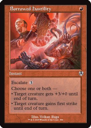 Borrowed Hostility (Retro Frame) (INR396) Foil - Innistrad Remastered | Silver Goblin