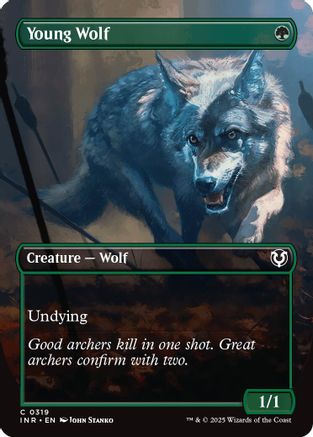 Young Wolf (Borderless) Foil (319) - Innistrad Remastered | Silver Goblin