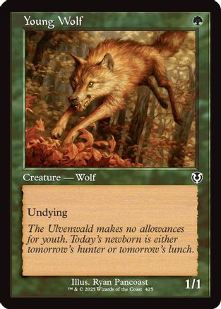 Young Wolf (Retro Frame) (INR425) Foil - Innistrad Remastered | Silver Goblin