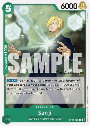 Sanji (028)  (OP09-028) - Emperors in the New World: 2nd Anniversary Tournament Cards