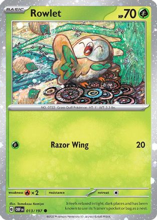 Rowlet - 013/197 (Cosmos Holo) (13) Holofoil - Miscellaneous Cards & Products
