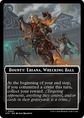 Bounty: Eriana, Wrecking Ball // Bounty Rules Double-Sided Token [Outlaws of Thunder Junction Commander Tokens] | Silver Goblin