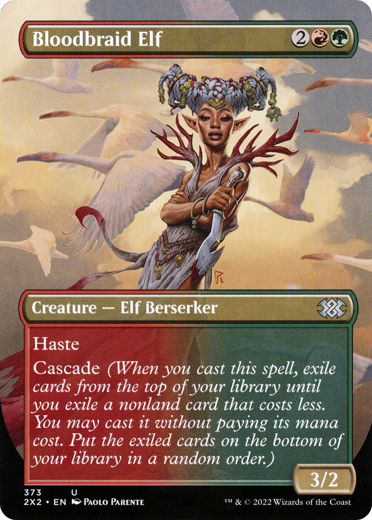 Bloodbraid Elf (Borderless Alternate Art) [Double Masters 2022] Foil