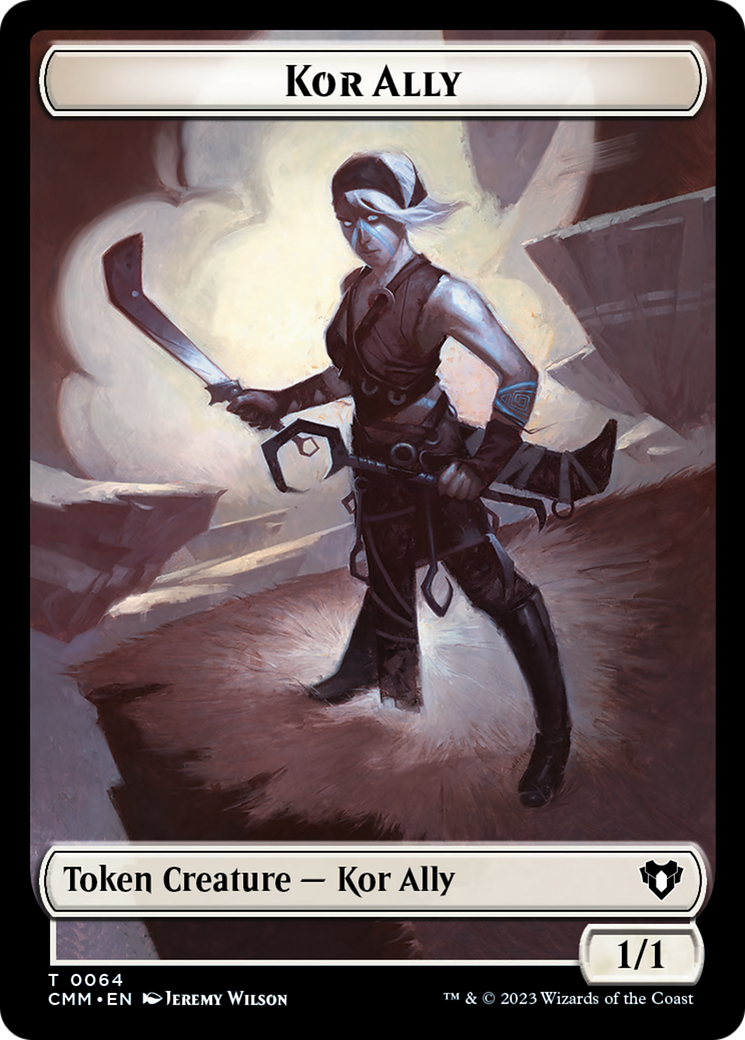 Wall // Kor Ally Double-Sided Token [Commander Masters Tokens] | Silver Goblin