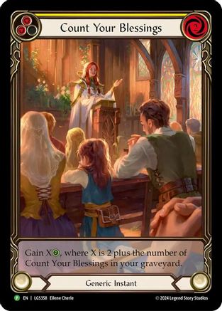 Count Your Blessings (Yellow) (LGS358) Rainbow Foil - Flesh and Blood: Promo Cards