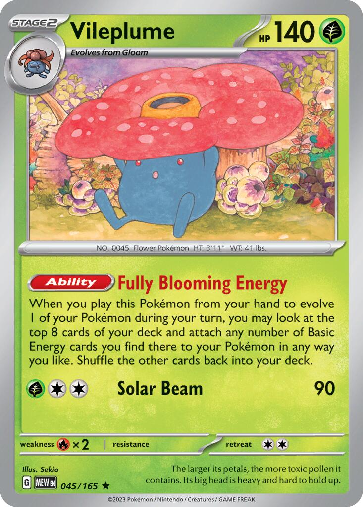 Vileplume (045/165) (Theme Deck Exclusive) [Scarlet & Violet 151] | Silver Goblin