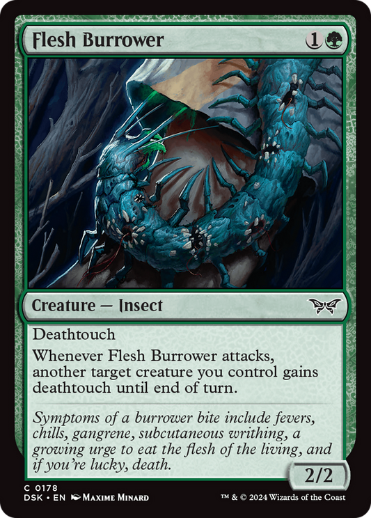 Flesh Burrower [Duskmourn: House of Horror] Foil