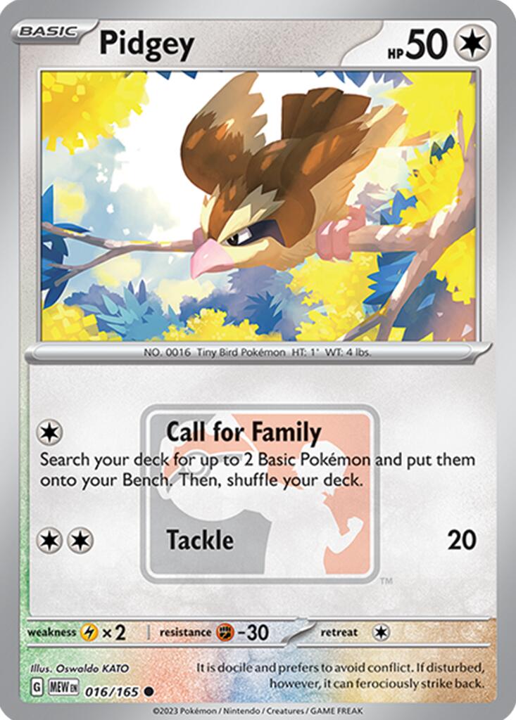 Pidgey (016/165) [League & Championship Cards] | Silver Goblin