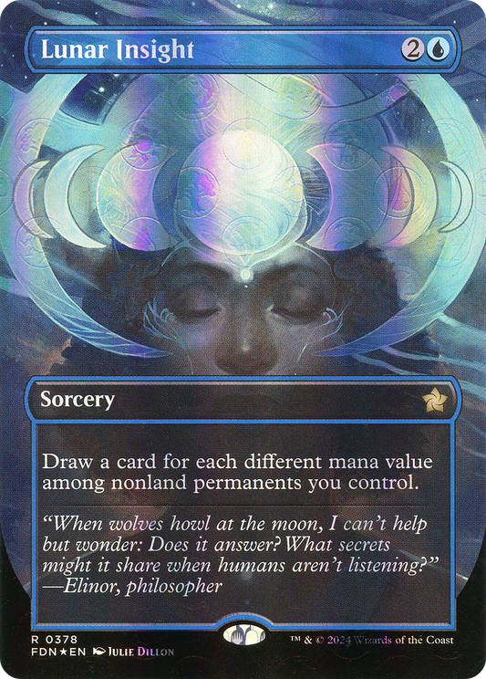 Lunar Insight (Borderless) (Mana Foil) [Foundations]