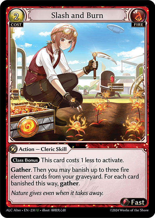 Slash and Burn (231) [Alchemical Revolution Alter Edition] Foil