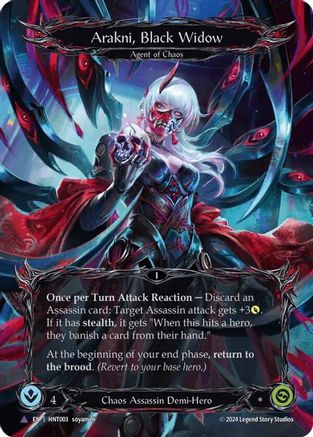Arakni, Black Widow (Marvel) (HNT003) Cold Foil - The Hunted
