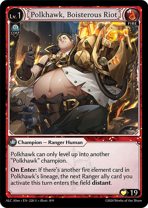 Polkhawk, Boisterous Riot (228) [Alchemical Revolution Alter Edition] Foil