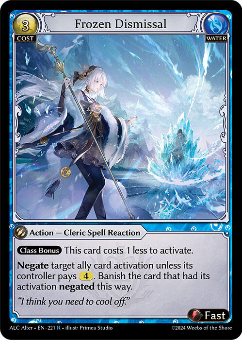 Frozen Dismissal (221) [Alchemical Revolution Alter Edition] Foil